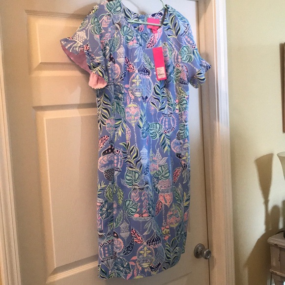 NWT Lilly Pulitzer Kerstin Shift - Lapis Lanterns - Picture 2 of 3